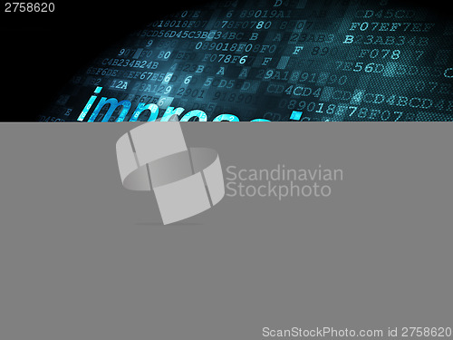 Image of Marketing concept: Impression on digital background