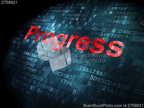 Image of Finance concept: Progress on digital background