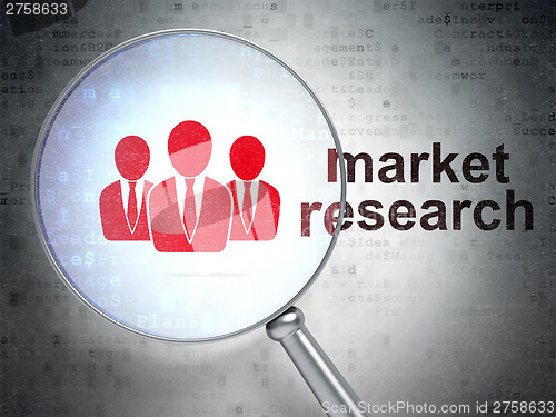 Image of Advertising concept: Business People and Market Research with op