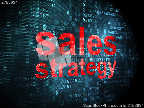 Image of Marketing concept: Sales Strategy on digital background