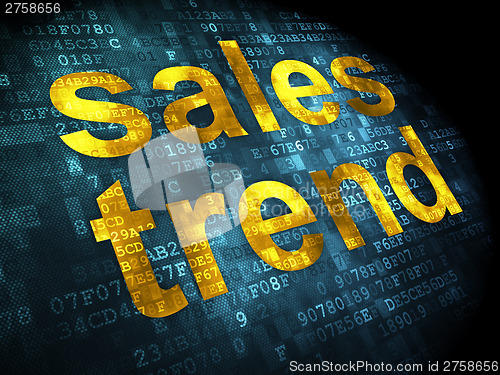 Image of Marketing concept: Sales Trend on digital background