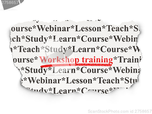 Image of Education concept: Workshop Training on Paper background