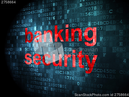Image of Protection concept: Banking Security on digital background