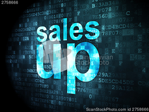 Image of Marketing concept: Sales Up on digital background
