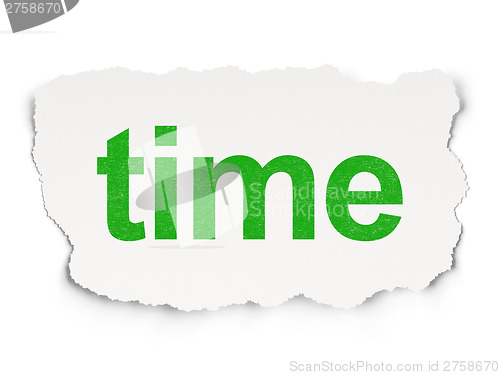 Image of Time concept: Time on Paper background