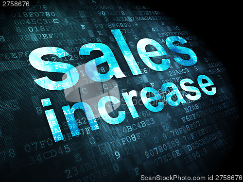 Image of Marketing concept: Sales Increase on digital background