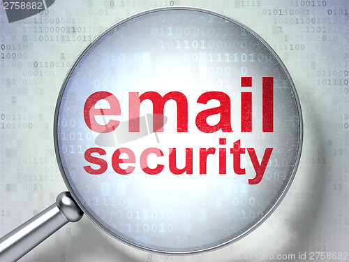 Image of Safety concept: Email Security with optical glass