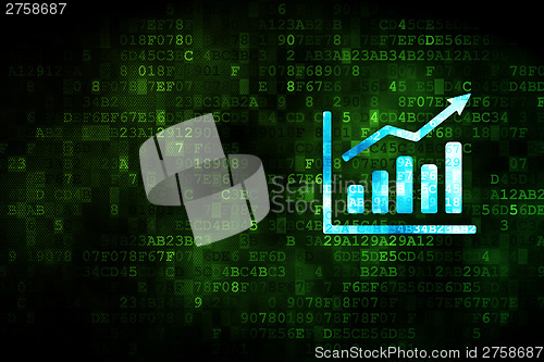 Image of News concept: Growth Graph on digital background