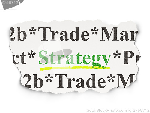 Image of Business concept: Strategy on Paper background