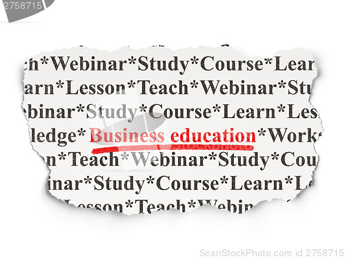 Image of Education concept: Business Education on Paper background