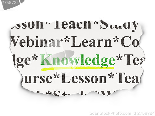 Image of Education concept: Knowledge on Paper background