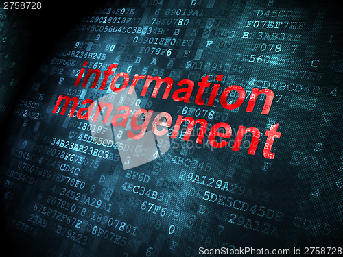 Image of Data concept: Information Management on digital background