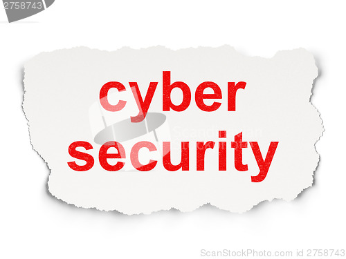 Image of Security concept: Cyber Security on Paper background