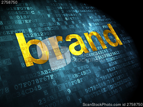 Image of Marketing concept: Brand on digital background