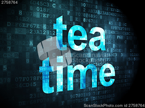 Image of Timeline concept: Tea Time on digital background