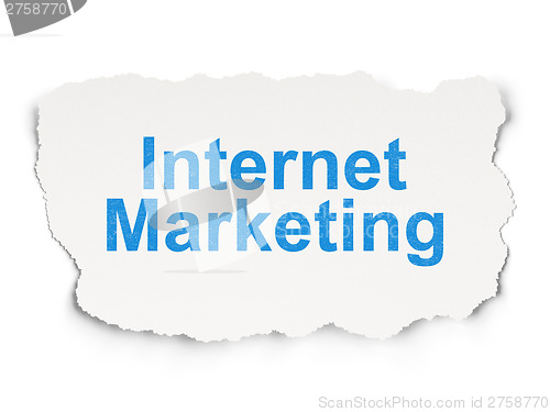 Image of Marketing concept: Internet Marketing on Paper background