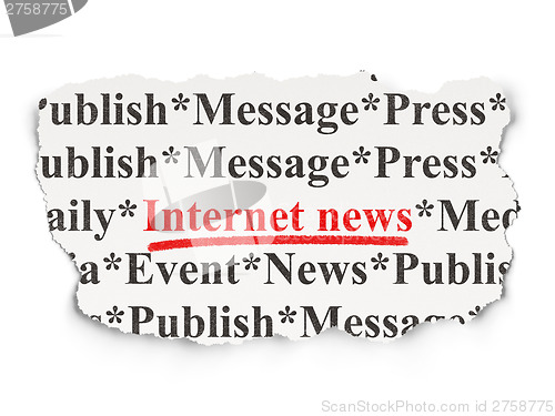 Image of News concept: Internet News on Paper background