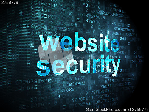 Image of SEO web development concept: Website Security on digital backgro