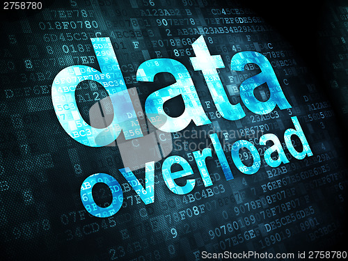 Image of Data concept: Data Overload on digital background