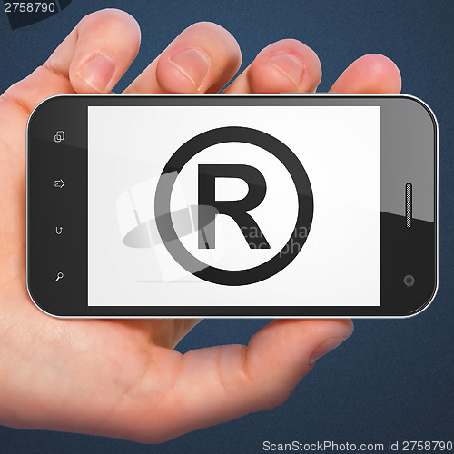 Image of Law concept: Registered on smartphone