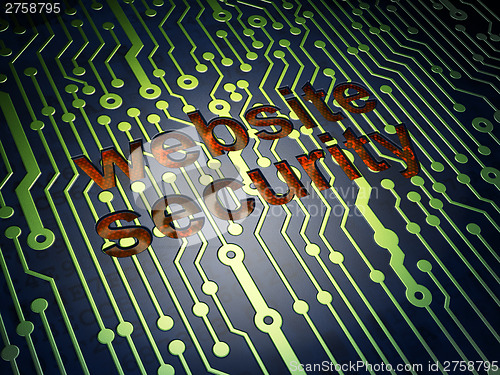 Image of Privacy concept: Website Security on circuit board background