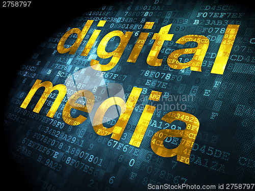 Image of Marketing concept: Digital Media on digital background