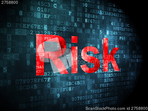 Image of Finance concept: Risk on digital background