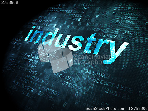 Image of Finance concept: Industry on digital background