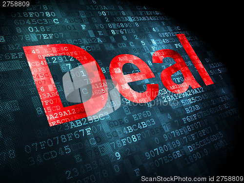 Image of Business concept: Deal on digital background