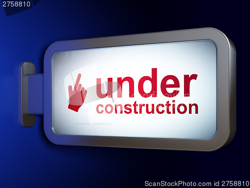 Image of Web design concept: Under Construction and Mouse Cursor on billb