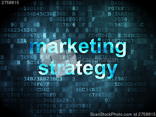 Image of Advertising concept: Marketing Strategy on digital background