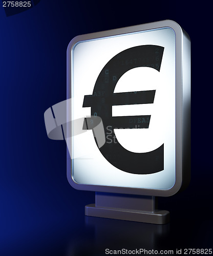 Image of Currency concept: Euro on billboard background