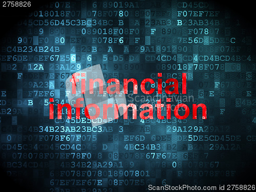 Image of Finance concept: Financial Information on digital background