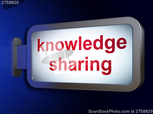Image of Education concept: Knowledge Sharing on billboard background