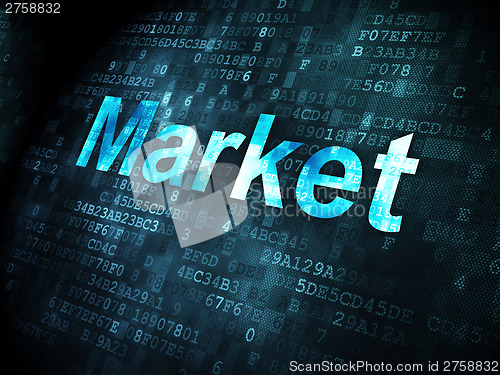 Image of Business concept: Market on digital background