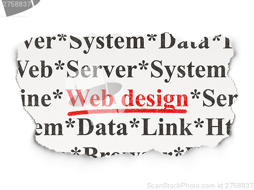 Image of Web design concept: Web Design on Paper background