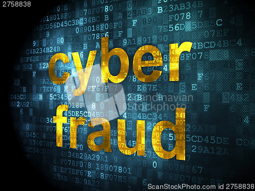 Image of Safety concept: Cyber Fraud on digital background