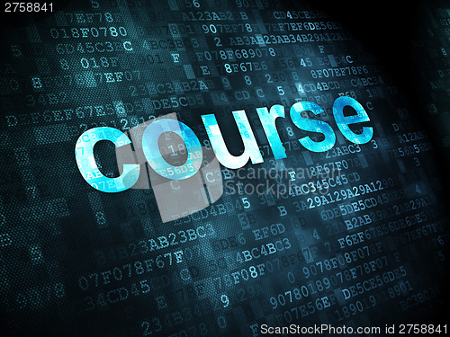 Image of Education concept: Course on digital background