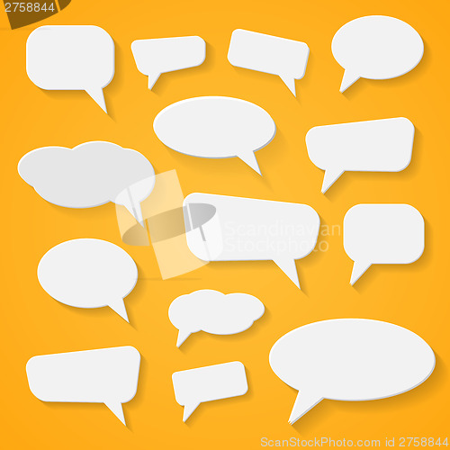 Image of Set of various abstract speech bubbles