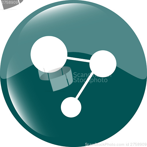 Image of chemistry icon web button isolated on white