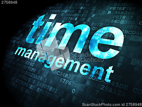 Image of Time concept: Time Management on digital background