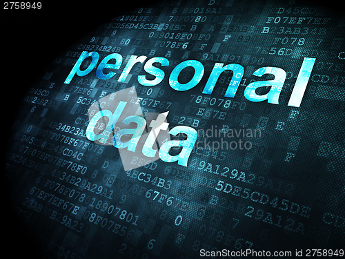 Image of Data concept: Personal Data on digital background