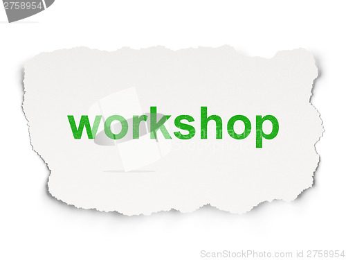 Image of Education concept: Workshop on Paper background
