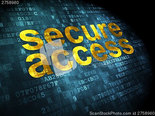 Image of Protection concept: Secure Access on digital background