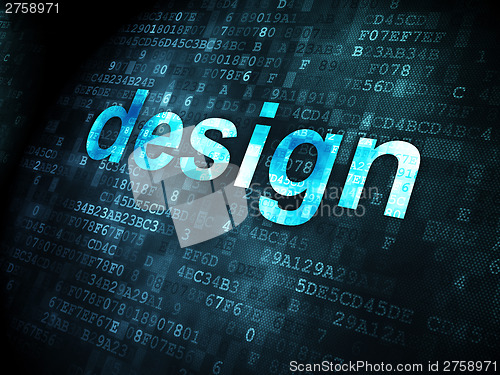 Image of Advertising concept: Design on digital background