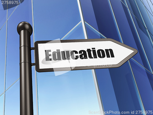 Image of Education concept: Education on Building background