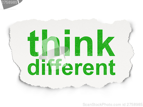 Image of Education concept: Think Different on Paper background