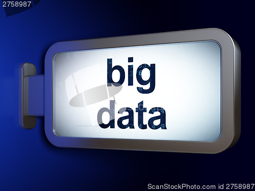 Image of Data concept: Big Data on billboard background