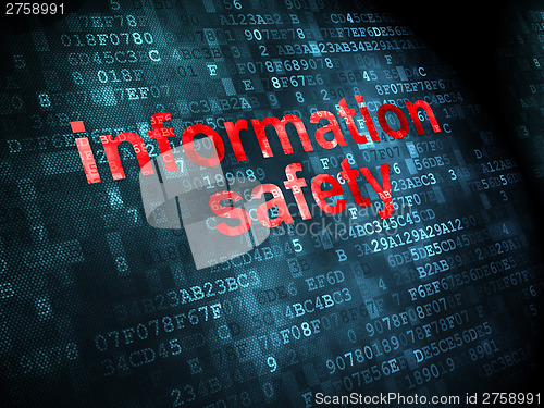 Image of Protection concept: Information Safety on digital background