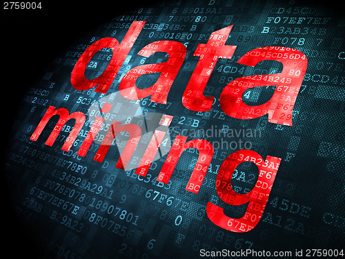 Image of Information concept: Data Mining on digital background